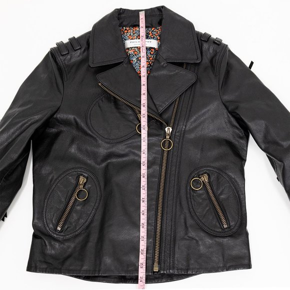 Philosophy Di Lorenzo Serafini black fringe buffalo leather jacket - Picture 14 of 16